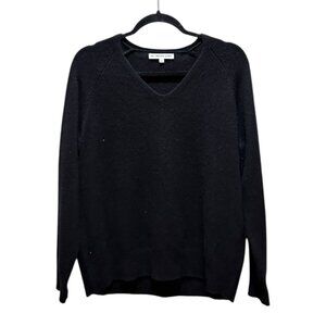 The Cashmere Project Black V-Neck Cashmere Sweater Women's